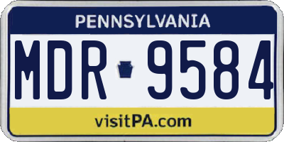 PA license plate MDR9584