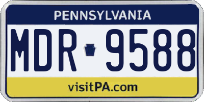 PA license plate MDR9588