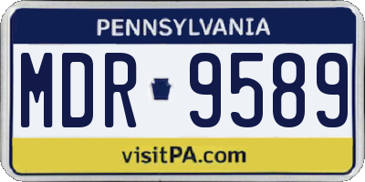 PA license plate MDR9589