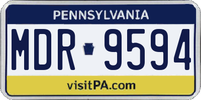 PA license plate MDR9594