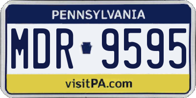 PA license plate MDR9595
