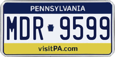 PA license plate MDR9599