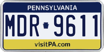 PA license plate MDR9611