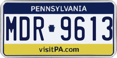 PA license plate MDR9613