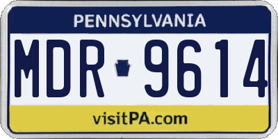 PA license plate MDR9614