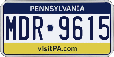PA license plate MDR9615