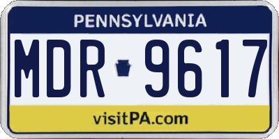 PA license plate MDR9617
