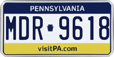 PA license plate MDR9618