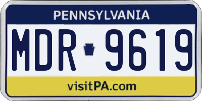 PA license plate MDR9619