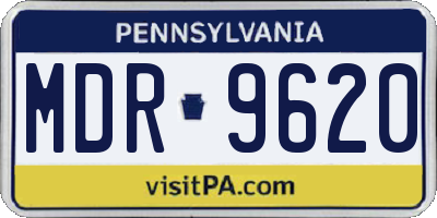 PA license plate MDR9620