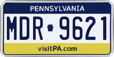 PA license plate MDR9621