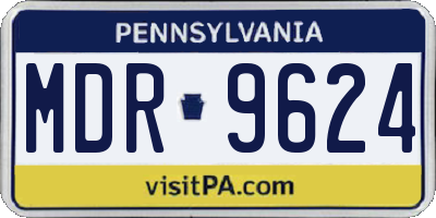 PA license plate MDR9624