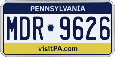 PA license plate MDR9626