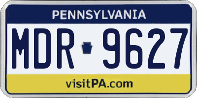 PA license plate MDR9627
