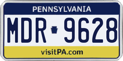 PA license plate MDR9628
