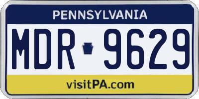PA license plate MDR9629