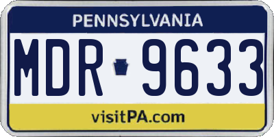 PA license plate MDR9633