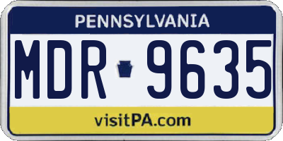 PA license plate MDR9635