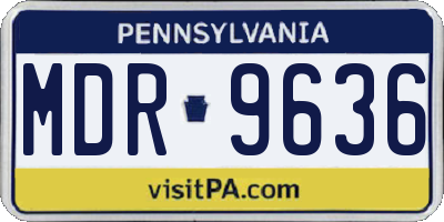 PA license plate MDR9636
