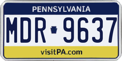 PA license plate MDR9637