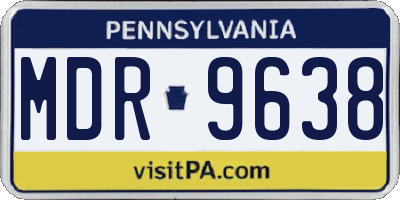 PA license plate MDR9638