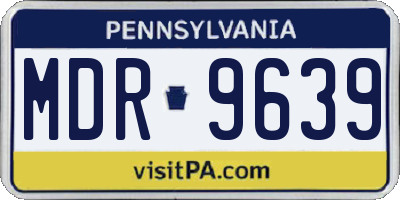 PA license plate MDR9639