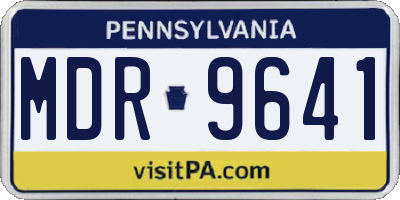 PA license plate MDR9641