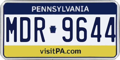 PA license plate MDR9644