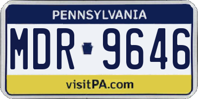 PA license plate MDR9646