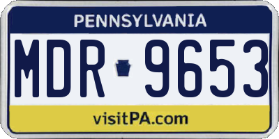 PA license plate MDR9653