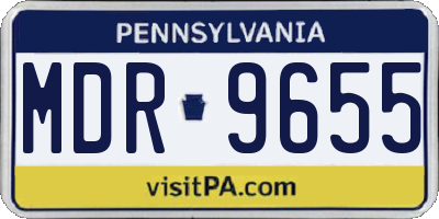PA license plate MDR9655