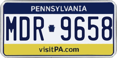 PA license plate MDR9658