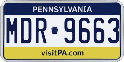 PA license plate MDR9663