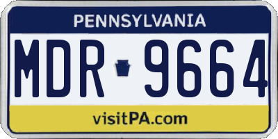 PA license plate MDR9664