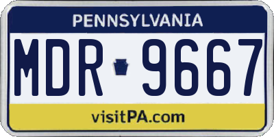 PA license plate MDR9667