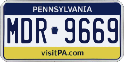 PA license plate MDR9669