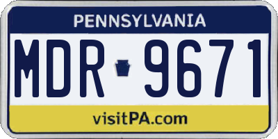 PA license plate MDR9671