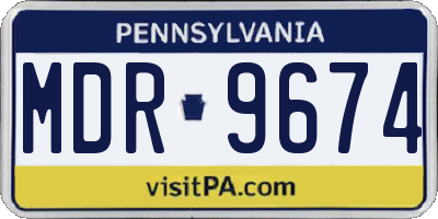 PA license plate MDR9674