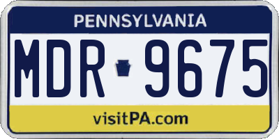 PA license plate MDR9675