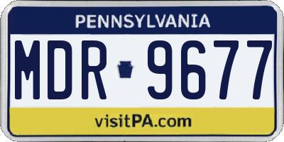 PA license plate MDR9677