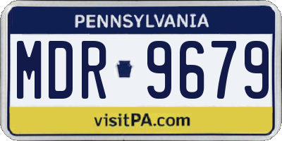 PA license plate MDR9679