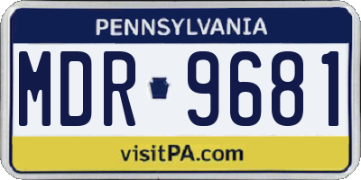 PA license plate MDR9681