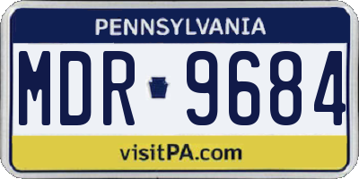 PA license plate MDR9684