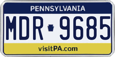 PA license plate MDR9685