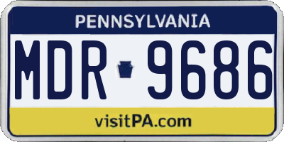 PA license plate MDR9686