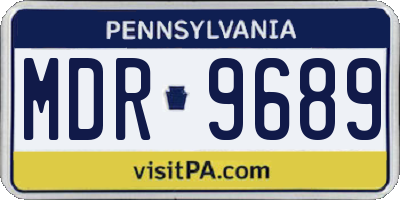 PA license plate MDR9689