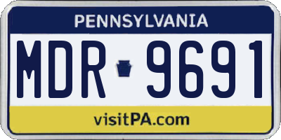 PA license plate MDR9691