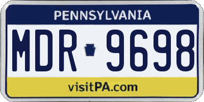 PA license plate MDR9698