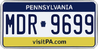 PA license plate MDR9699