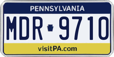 PA license plate MDR9710